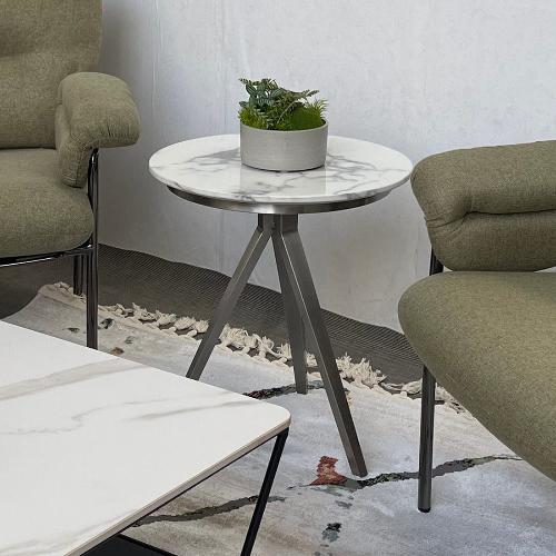 Marble Round Top Side Table @HOG - Home Office Garden Online Marketplace