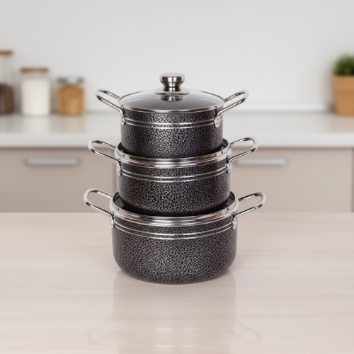 Master Chef Cooking Pot - Set Of 3 (Non Stick) @HOG - Home, Office, Garden, Online Marketplace