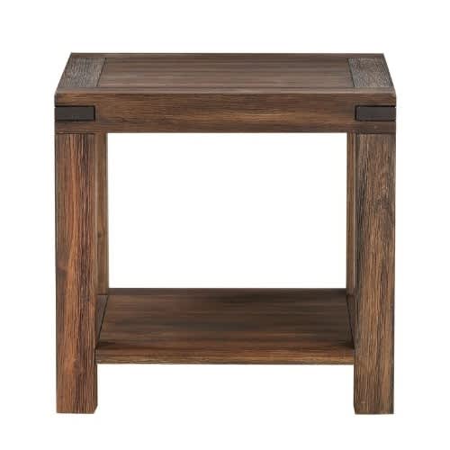 Meadow Acacia Solid Wood Rectangular Side Table In Brick Brown. Home Office Garden | HOG-HomeOfficeGarden | online marketplace