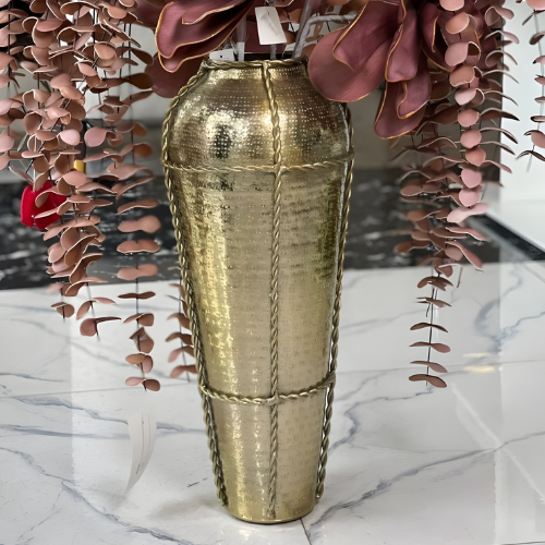 Metallic Gold Vase Statement Piece. @HOG - Home, Office, Garden, Online Marketplace