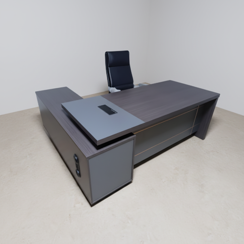 Modern 2-Meter Executive Office Desk with Angled Extension @HOG - Home, Office, Garden, Online Marketplace