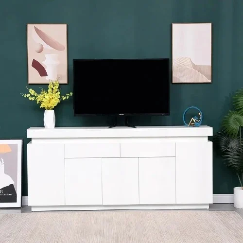 Modern Design Tv Stand Cabinet - White. @HOG - Home Office Garden Online Marketplace