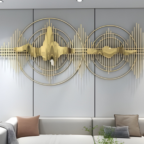 Modern Gold Accent Wall Sculpture  @HOG - Home, Office, Online Marketplace