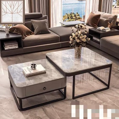 Modern Nested Marble Coffee Table Set with Storage @HOG - Home Office Garden Online Marketplace