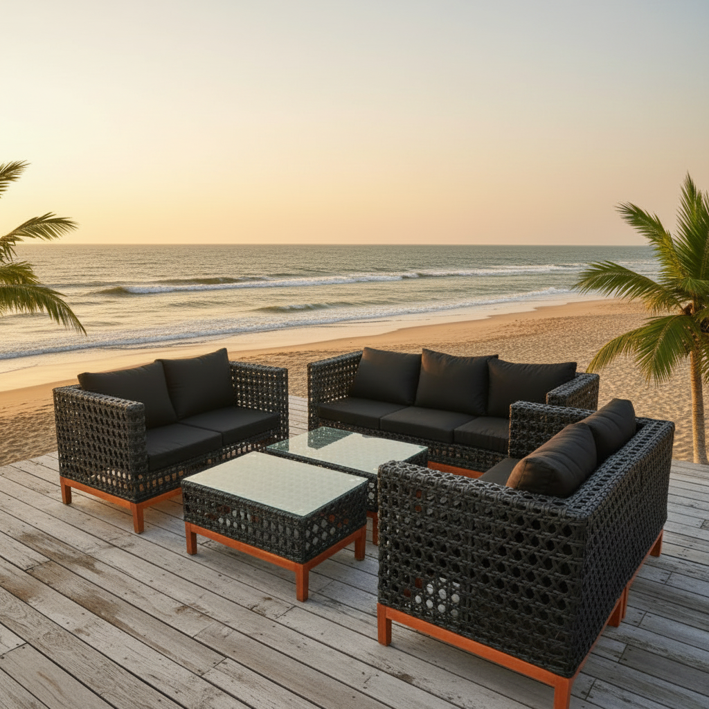 Modern Rattan Garden Set