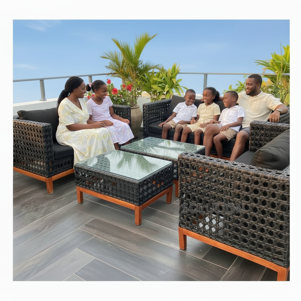 Modern Rattan Garden Set