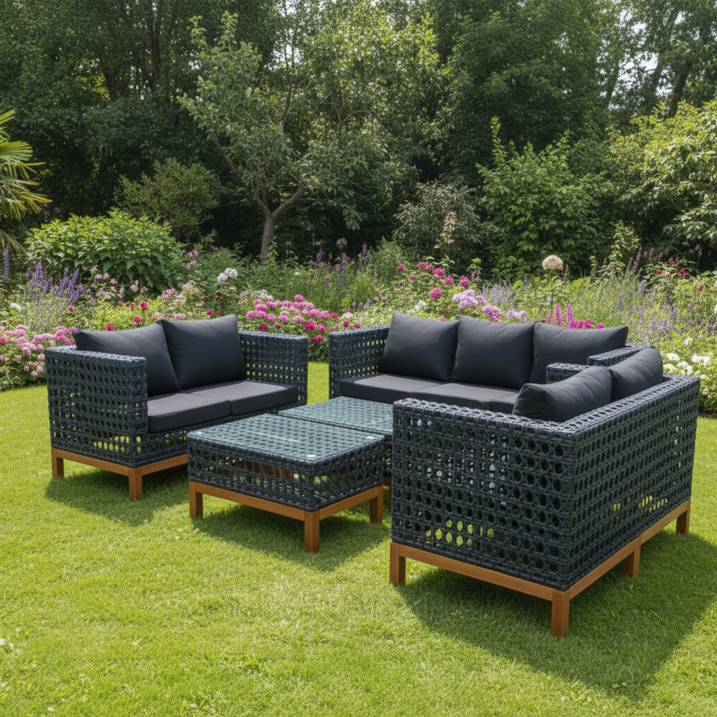 Modern Rattan Garden Set