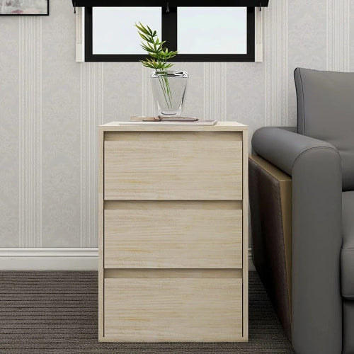 Naomi 3-Drawer Side Table – Light Oak @HOG - Home, Office, Garden, Online Marketplace