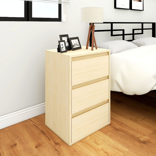 Naomi 3-Drawer Side Table – Light Oak @HOG - Home, Office, Garden, Online Marketplace