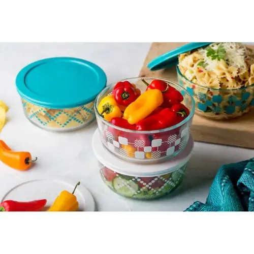 Pyrex Decorative Glass Food Storage Set - 8-piece - 3.73ml Home Office Garden | HOG-Home Office Garden | HOG-Home Office Garden 