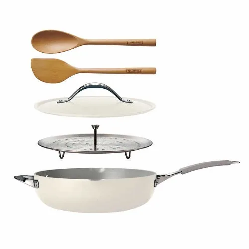Tramontina All-in-one Ceramic Non-stick Pan - 5-quart - White Home Office Garden | HOG-Home Office Garden | HOG-Home Office Garden