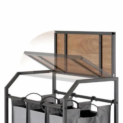 Trinity 3-bag Laundry Cart With Flip-up Top Home Office Garden | HOG-Home Office Garden | HOG-Home Office Garden