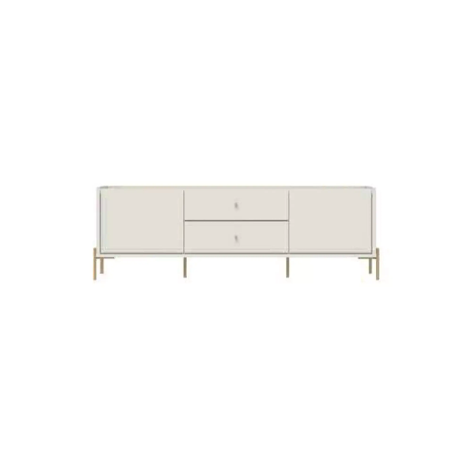 Provincia Jasper TV Stand 2.20m (Off White Matte/Gold)