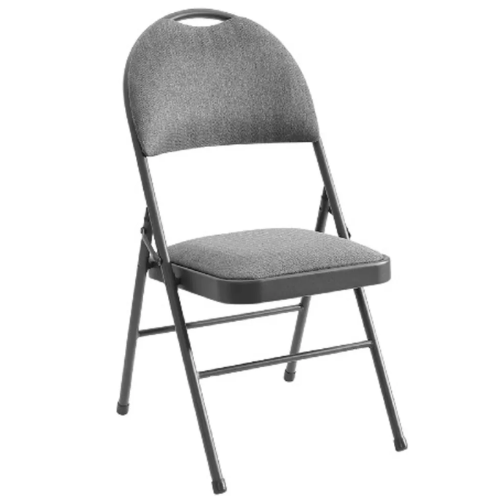 New Deluxe Strong Steel Metal Frame Chair Fabric Padded Folding Office Back Rest @HOG - Home, Office, Garden, Online Marketplace
