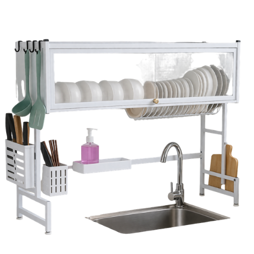 Oversink Dustproof Draining Plate Rack Dish- 86cm @HOG - Home, Office, Garden, Online Marketplace
