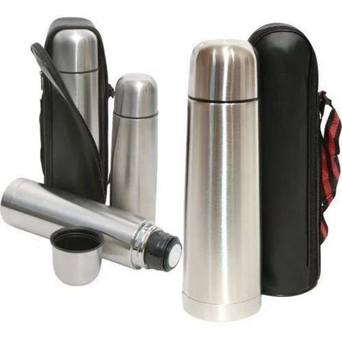 Prima Stainless Steel Vacuum Flask With Carry Case - 1lt @HOG - Home Office Garden Online Marketplace