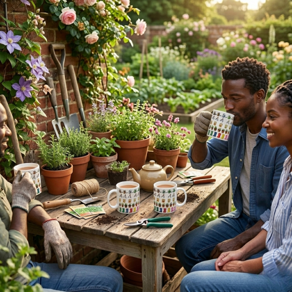Sainsbury His Gardening Mug - 4 Set