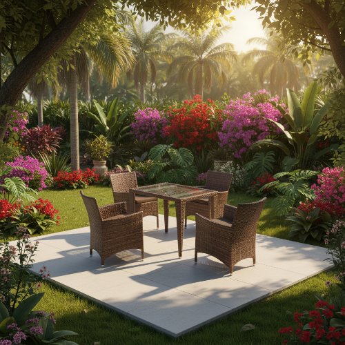 Rattan Lambun Lounger 4 Seater