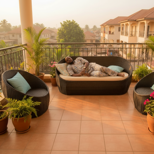 Rattan Garden Lounger 7 Seater