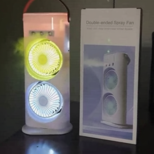 Rechargeable rotating Double head Desktop Fan @HOG - Home, Office, Garden, Online Marketplace
