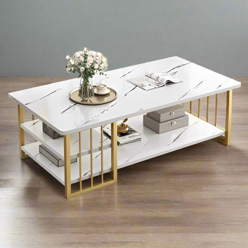Rectangle Marble - Style Coffee Table @HOG - Home Office Garden Online Marketplace