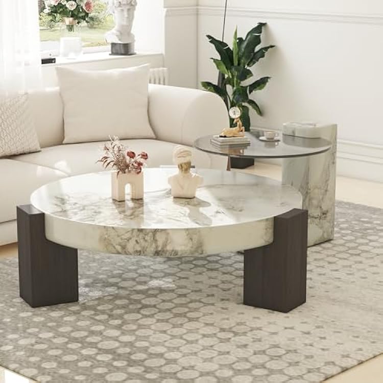Round Coffee Table, Nesting Coffee Table Set of 2 @HOG - Home Office Garden Online Marketplace