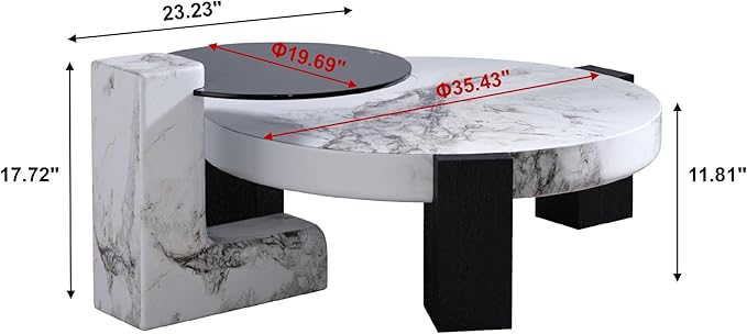 Round Coffee Table, Nesting Coffee Table Set of 2 @HOG - Home Office Garden Online Marketplace