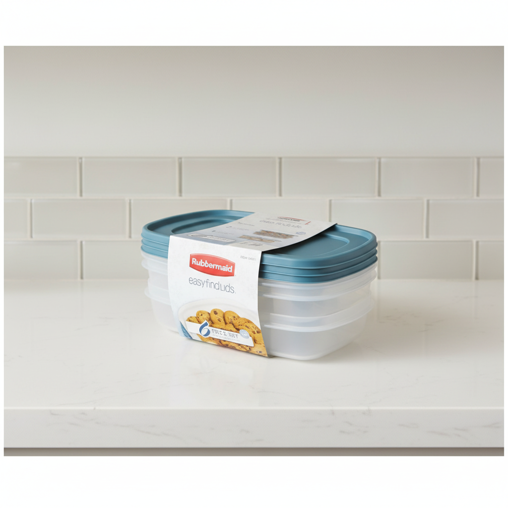 Rubbermaid Easy Find Lid Food Storage Container- Bpa-free Plastic- Arctic Blue- 6-piece Set  @HOG - Home, Office, Garden, Online Marketplace


