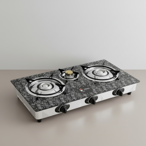 Saisho 3 Burner Glass Gas Stove @HOG - Home, Office, Garden, Online Marketplace

