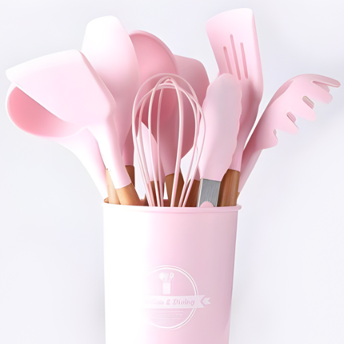 Silicone Non-Stick Cooking Spoon Set – 12 Pieces @HOG - Home, Office, Garden, Online Marketplace
