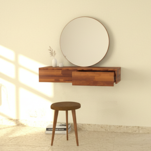 Vee Vanity Set (Teak).  @HOG - Home Office Garden Online Marketplace