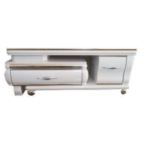 White Adjustable TV Console - 150cm @HOG - Home Office Garden Online Marketplace