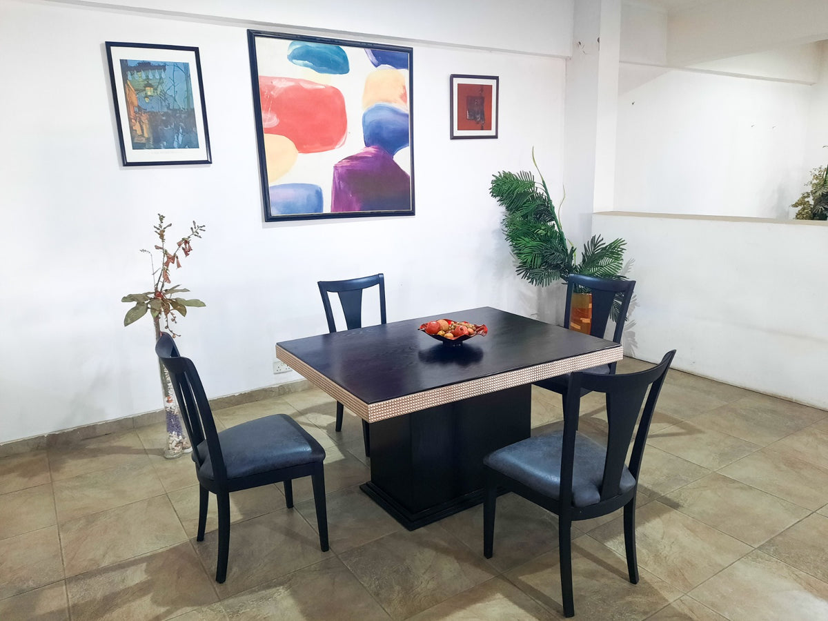 Wood Top Dining Set ( Black ) Home Office Garden | HOG-HomeOfficeGarden | online marketplace