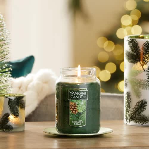 Yankee Candle Balsam & Cedar Scented - Classic - 22oz - Large Jar. Home Office Garden | HOG-HomeOfficeGarden | online 