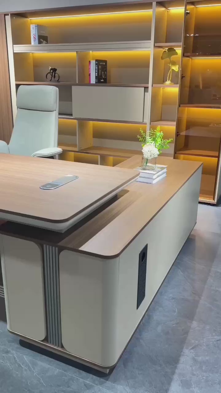 Executive Office Desk & Bookshelf. @HOG - Home Office Garden Online Marketplace
