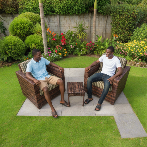 Rattan Armchair with Cushions