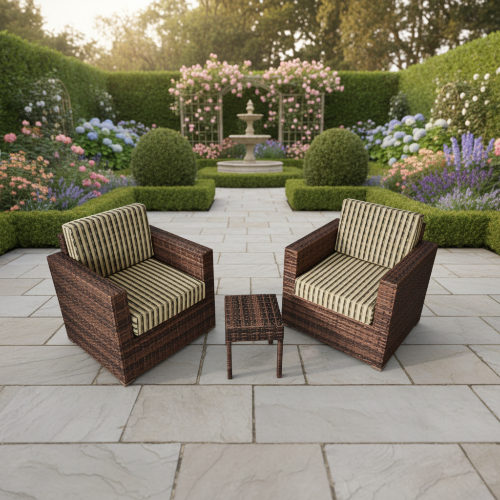 Rattan Armchair with Cushions