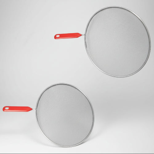 2pc Silver Splatter Screen Guard with Handle @HOG - Home Office Garden Online Marketplace