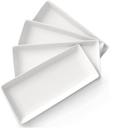 Over and Back Rectangular Serve Platters - 4-piece - White. Home Office Garden | HOG-HomeOfficeGarden | online marketplace
