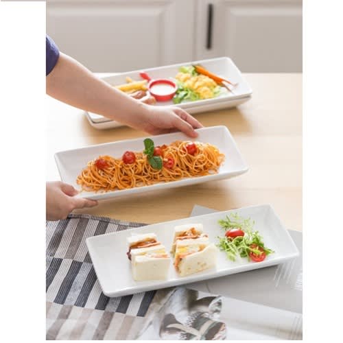Over and Back Rectangular Serve Platters - 4-piece - White. Home Office Garden | HOG-HomeOfficeGarden | online marketplace