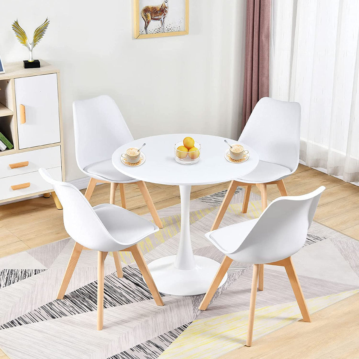 Tulip 4 Seater Round Dining Table and Chair set | HOG- Home. Office. Garden online marketplace