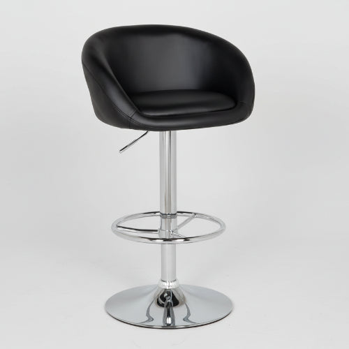 Apollo Upholstered Black Gas Lift Bar Stool @HOG - Home Office Garden Online Marketplace