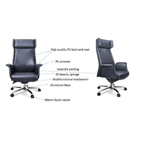 Black Executive Leather Office Chair @HOG - Home Office Garden Online Marketplace