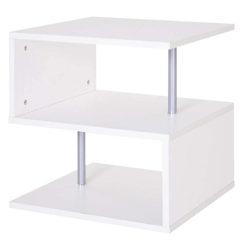 Wooden S Shape Cube Coffee Console Table 2 Tier Storage Shelves. HOG- Home. Office. Garden online marketplace.