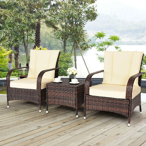 Costway 3PCS Outdoor Patio Rattan Wicker Furniture Set. @HOG - Home Office Garden Online Marketplace