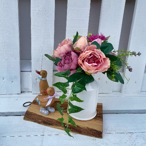 Flowers in White Ceramic Vase @HOG - Home Office Garden Online Marketplace