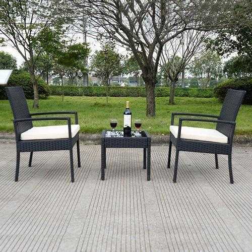 Goplus 3 PS Outdoor Rattan Patio Furniture Set. @HOG - Home Office Garden Online Marketplace