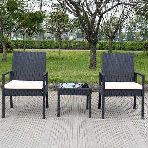 Goplus 3 PS Outdoor Rattan Patio Furniture Set. @HOG - Home Office Garden Online Marketplace