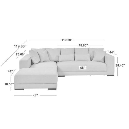 Handy Living Harmony Sectional Sofa with Ottoman @HOG - Home Office Garden Online Marketplace