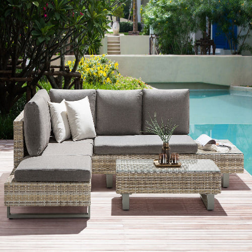 LANCIANO 5 Seater Rattan Garden Set. @HOG - Home Office Garden Online Marketplace